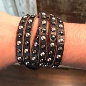 Frye wrap leather bracelet